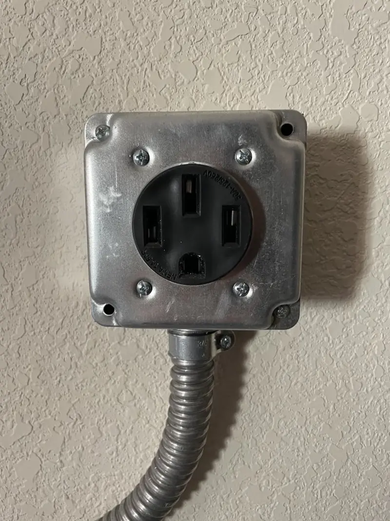 NEMA 14-50 outlet installed for Electrical Panel Upgrade in Wilmette